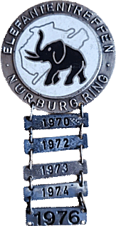 Elefant motorcycle rally badge from Jean-Francois Helias