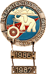 Elefant motorcycle rally badge from Jean-Francois Helias