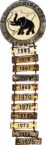 Elefant motorcycle rally badge from Jean-Francois Helias