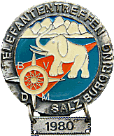 Elefant motorcycle rally badge from Jean-Francois Helias