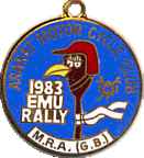 Emu motorcycle rally badge from Phil Drackley