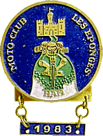 Eponges motorcycle rally badge from Jean-Francois Helias
