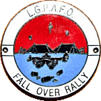 Fall Over motorcycle rally badge from Tony Graves