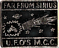 Far From Sirius motorcycle rally badge from Russ Shand
