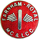 Farnham Royal MC&LCC motorcycle club badge from Jean-Francois Helias