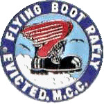 Flying Boot motorcycle rally badge from Jan Heiland