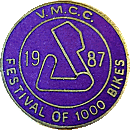 Festival of 1000 Bikes motorcycle show badge from Jean-Francois Helias