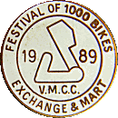 Festival of 1000 Bikes motorcycle show badge from Jean-Francois Helias