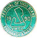 Festival of 1000 Bikes motorcycle show badge from Jean-Francois Helias