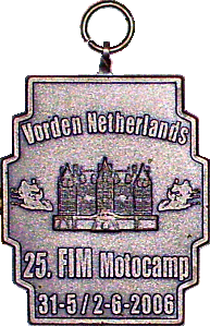 FIM Motocamp motorcycle rally badge from Nigel Woodthorpe