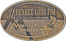 FIM Meritum motorcycle rally badge from Ted Trett