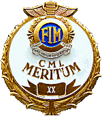FIM Meritum motorcycle rally badge from Jean-Francois Helias