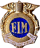 FIM (International) motorcycle fed badge from Jean-Francois Helias