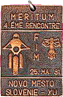 FIM Meritum motorcycle rally badge from Jean-Francois Helias