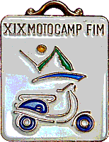 FIM Motocamp motorcycle rally badge from Ken Horwood
