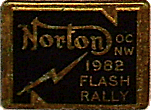 Flash motorcycle rally badge from Nigel Woodthorpe