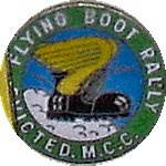 Flying Boot motorcycle rally badge from Nigel Woodthorpe