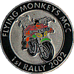 Flying Monkeys motorcycle rally badge from Russ Shand