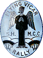 Flying Vicar motorcycle rally badge from Jean-Francois Helias