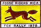 Fox motorcycle rally badge from Terry Reynolds