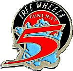 Free Wheels motorcycle rally badge from Jean-Francois Helias