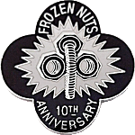 Frozen Nuts motorcycle rally badge from Russ Shand