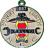 Furry Teeth motorcycle rally badge