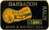 Gabbadon motorcycle rally badge