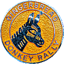 Gingerbread Donkey motorcycle rally badge from Jean-Francois Helias
