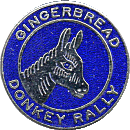 Gingerbread Donkey motorcycle rally badge from Jean-Francois Helias