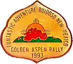 Golden Aspen motorcycle rally badge from Jean-Francois Helias