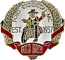Gold Rush motorcycle run badge from Jean-Francois Helias