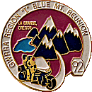 Gold Wing Blue Mt. Reunion motorcycle run badge from Jean-Francois Helias