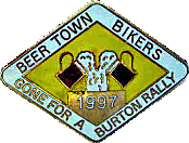 Gone for a Burton motorcycle rally badge from Tony Graves