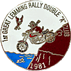 Great Lemming motorcycle rally badge from Jean-Francois Helias