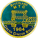 Green Ginger motorcycle rally badge from Jean-Francois Helias