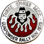 Gunpowder motorcycle rally badge from Jean-Francois Helias