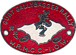 Gurt Gallybagger motorcycle rally badge from Lone Wolf