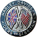 Harley Davidson Riders Of GB motorcycle club badge from Jean-Francois Helias