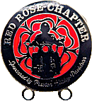 HD Red Rose motorcycle rally badge from Jean-Francois Helias