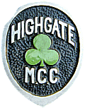 Highgate MCC motorcycle club badge from Jean-Francois Helias