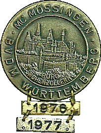 Hohenzollern motorcycle rally badge from Hans Veenendaal