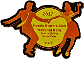 Honda motorcycle rally badge from Jean-Francois Helias