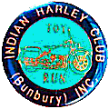Indian Harley motorcycle run badge from Jean-Francois Helias