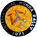 Honda motorcycle rally badge from Jean-Francois Helias