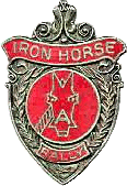 Iron Horse motorcycle rally badge from Ted Trett