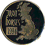 Iron Horses motorcycle rally badge from Russ Shand