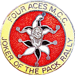 Joker Of The Pack motorcycle rally badge from Jean-Francois Helias