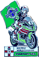 Jonathan Rea motorcycle race badge from Jean-Francois Helias