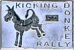 Kicking Donkey motorcycle rally badge from Jan Heiland